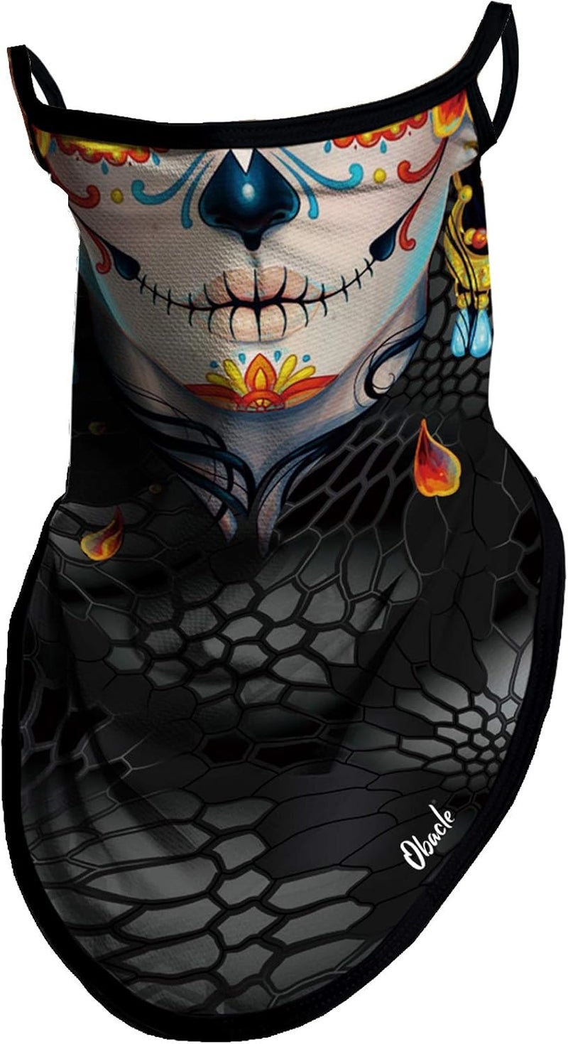 Obacle Bandana Face Mask with Ear Loops Neck Gaiter Face Mask Scarf Face Cover for Men Women - Image 1